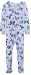 Baby Girls Snug Fit 100% Cotton Zip-front One Piece Footed Pajama And Toddler... - Picture 1 of 5