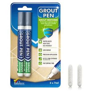 Grout Pen Grey Tile Paint Marker: Waterproof Tile Grout Colorant w/ Extra Tips - Picture 1 of 9