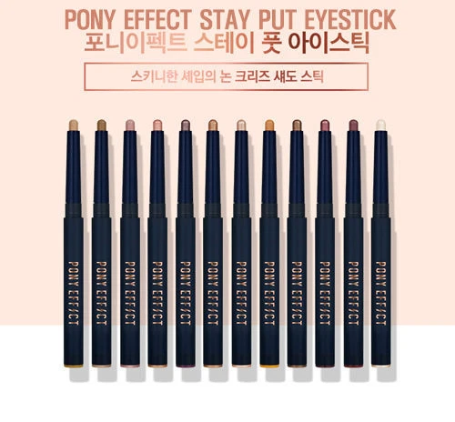[PONY EFFECT] Stay Put Eye Stick 12 Color Types, Skinny Eye Shadow, Korea-Beauty - Image 1 of 4