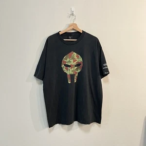 Vintage MF Doom Akomplice Metal Face Mask Black T Shirt Mens Size XL 2011 Rare - Picture 1 of 4