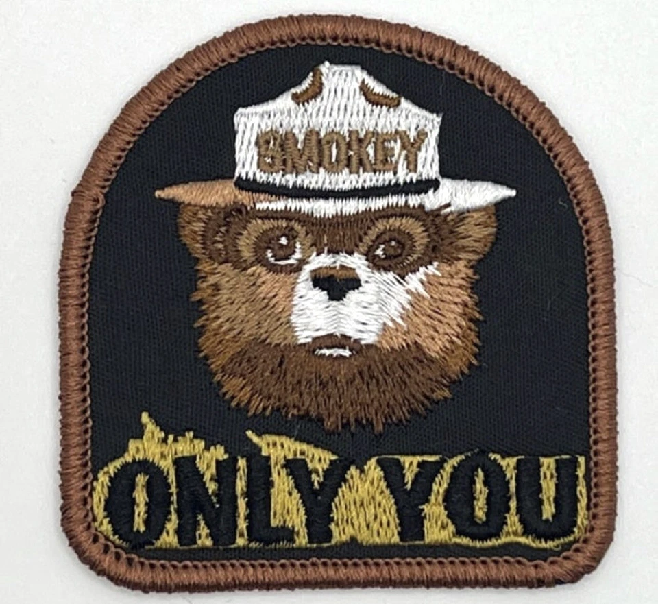 Smokey Bear Park Ranger Forest Fire Patch Vintage Style Retro Cap Hat