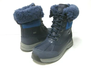 UGG ADIRONDACK III VELVET CROC WOMEN BOOTS LEATHER NAVY US 8 /UK 36 /EU 39 - Picture 1 of 7
