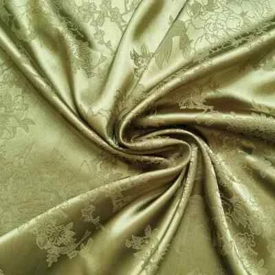 Jacquard Satin Fabric 58'' Wide By Yard Brocade Charmeuse Damask Fabric Dress  - Image 1 of 4