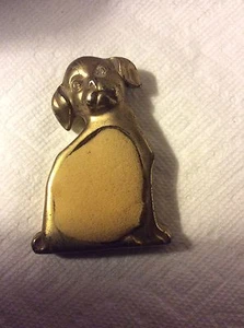 Old Figural Metal Dog Stamp Moisturizer Pad MKD J.B. - Picture 1 of 1