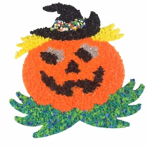 Vintage Halloween Popcorn Schmelze Kage Jack O Laterne Hexe Kunststoff - Bild 1 von 12