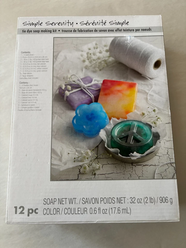 SIMPLE SERENITY TYE DIE SOAP MAKING KIT 12 PIECE Net 32oz (2lb) - Image 1 of 1