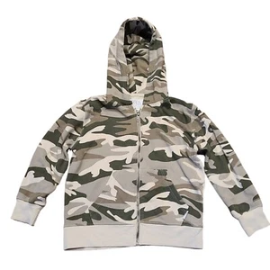 Zara Kids Size 7 (122cm) Camo Full Zip  Hoodie Jersey Beige Gray - Picture 1 of 7