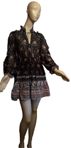 Mini abito Ulla Johnson in chiffon stampato 2 - Foto 1 di 13
