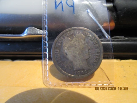 1892 S Barber Dime  G +++ Cover