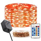 Copper Wire 66 Ft 200 LED Twinkle String Fairy Lights Plug in with Remote, Or...
