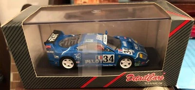 FERRARI F40 PILOT  LE MANS 1997 bleu #34 DETAIL CARS 157  MB 1:43 - Immagine 1 di 4