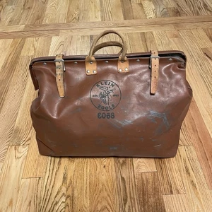 Klein Tools Leder Werkzeugtasche 6068 Vintage Original Lineman Lederriemen gebraucht - Bild 1 von 24