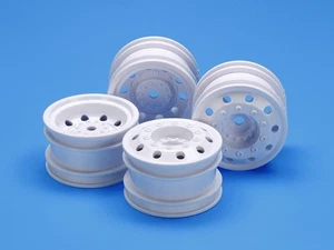 Tamiya 54964 On Road Racing Truck Wheels (F&R/2 Pcs. Each) White (MAN Hahn/TT01) - Picture 1 of 3