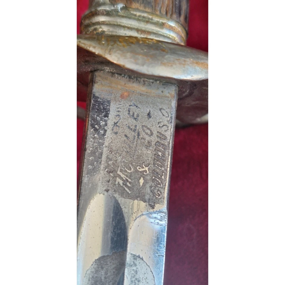 老式美国型号 1902 年陆军军官刀带鞘- M.C.  Lilley 1925 年之前 — 第 1/4 张图片