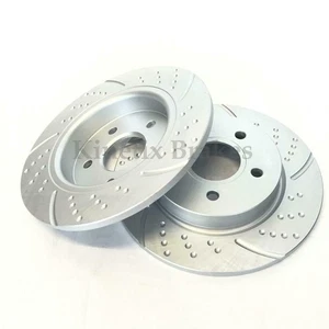 Para Audi Tt 2.0 TFSI 06-14 Ranurado Perforado Rendimiento Freno Trasero Discos - Imagen 1 de 3