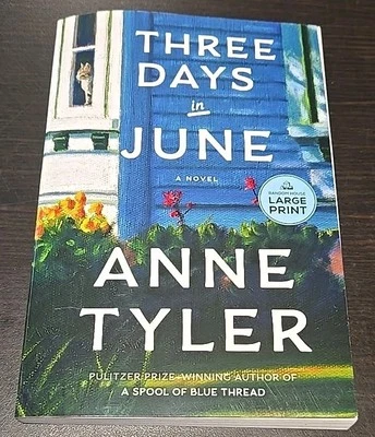 Three Days in June: A Novel Paperback Large Print 2025 by Anne Tyler - Image 1 of 2