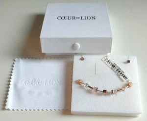 Pulsera Coeur De Lion GeoCUBE Chapada en Oro Rosa Hecha a Mano Nueva en Caja Caja de Regalo PVP £75 - Imagen 1 de 7