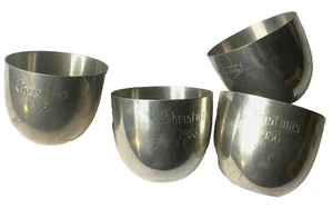 Kirk Stieff 1986 Christmas Pewter Cups Set of 4 Jefferson Memorial Monticello - Picture 1 of 5