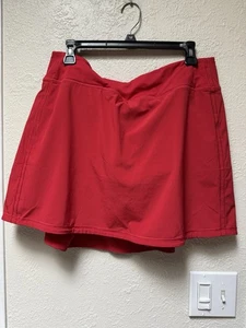 Lululemon Pace Rival Mid Rise Tennis Skirt Sz 10 Tall Long Dark Bright Red EUC - Picture 1 of 6