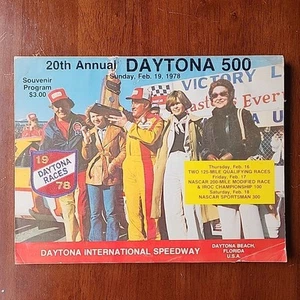 1978 DAYTONA 500 NASCAR Souvenir Program 20th Annual With Starting Lineup Insert - Picture 1 of 4