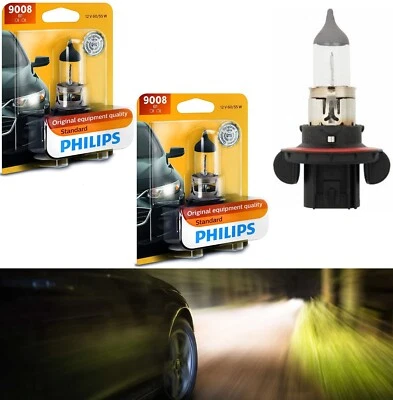 Philips Standard 9008 H13 60/55W Two Bulbs Head Light Replacement Dual Beam Lamp - Image 1 of 4