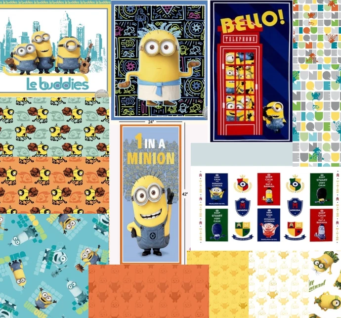 Despicable Me Minions Collection Cotton Fabric by The Yard - Image 1 of 1