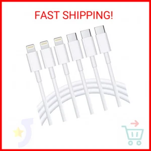 USB C auf Lightning Kabel 3er-Pack 6 Fuß [Apple MFI zertifiziert] iPhone Schnellladekabine - Bild 1 von 2