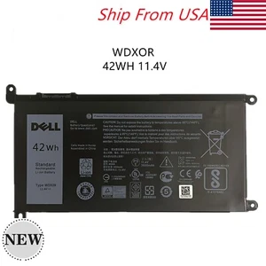 NEW Genuine 42Wh WDXOR 3CRH3 T2JX4 Battery For Dell Inspiron 5368 5378 7368 5567 - Picture 1 of 13