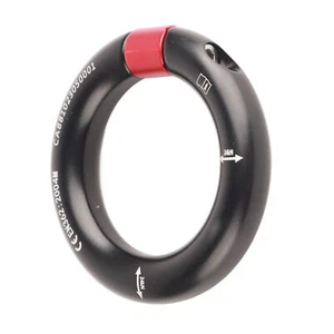 (Black)Rappel Ring 12mm Opening Detachable Climbing Connector Belay PA - Picture 1 of 21