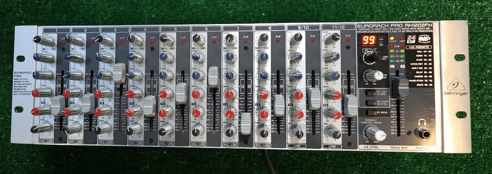 Behringer RX1202FX 12 Channel Microphone Mixer - Gray - Image 1 of 4