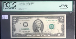 2003A $2FW Fr.1938-C PCGS 63PPQ CH NEW (MM:36) - Picture 1 of 4