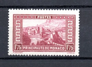 Monaco 1937 old 1.75 Fr. def. Palace stamp (Michel 130) nice unused/MLH - Picture 1 of 2