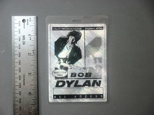 Bob Dylan backstage pass Laminated AUTHENTIC Israeli Tour 1993 on foil paper ! - Picture 1 of 1