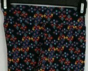 New LuLaRoe Tween Leggings Black With Multi-Color Victorian Design - Picture 1 of 6