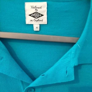 UMBRO Men's Blue 100% Cotton Polo Shirt Size M Short Sleeve - Picture 1 of 5