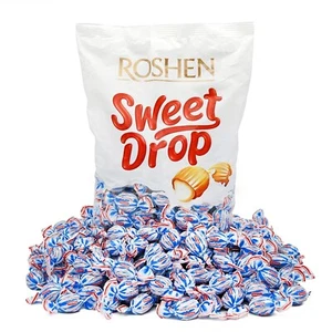 ROSHEN "Sweet Drop" Caramel Candy with Milky Filling, 1kg/2.2lb -Made in Ukraine - Picture 1 of 5