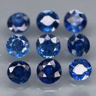 Round 3 to 3.5 mm.Heated Only Natural Blue Sapphire Africa 9Pcs/1.80Ct.