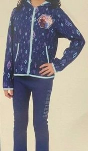 Frozen II Disney Girls Outfit 2 Pc Set Anna Elsa Princess Hood Jacket/Pants 5 - Picture 1 of 2