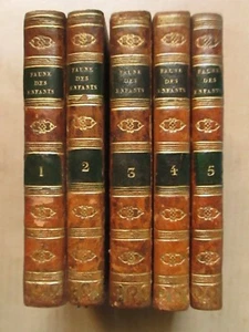 AUBOUIN : FAUNE DES ENFANTS, 1831. 5 volumes, 19 planches coloriées. - Picture 1 of 12