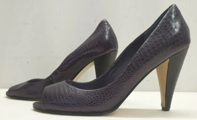 NINE WEST HEALTH ladies women purple leather peeptoe shoes Size UK 6 EU 39 US 8W - Image 1 of 4