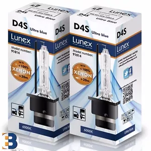 2 x D4S Genuine LUNEX XENON Lights Original 35W P32d-5 6000K Ultra Blue Twin Box - Bild 1 von 1