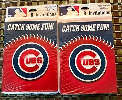 Two (2) CHICAGO CUBS INVITATIONS - Hallmark -  MLB Set - NEW (8 x 2 = 16 Total) - Image 1 of 2