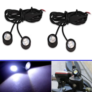 4*Ice Blue LED Strobe Flash Motorcycle ATV DRL Warning Spotlight Headlight Lamp - Picture 1 of 9