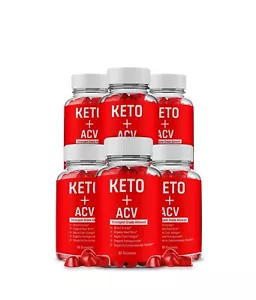 6x Keto Apple Cider Vinegar 60 Vegan Gummies - High Strength 1500mg per serving - Picture 1 of 13
