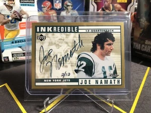 1999 Upper Deck Inkredibles Gold Joe Namath Autograph 2/12. Vintage Rare NM! - Picture 1 of 6
