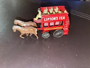 Vintage Lesney Matchbox Diescast Toy Lipton's Tea Horse and Carriage - Picture 1 of 2