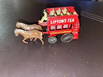 Vintage Lesney Matchbox Diescast Toy Lipton's Tea Horse and Carriage - Image 1 of 2