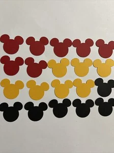Piezas de papel de confeti inspirado en Mickey Mouse hechas a mano 30 piezas - Imagen 1 de 3