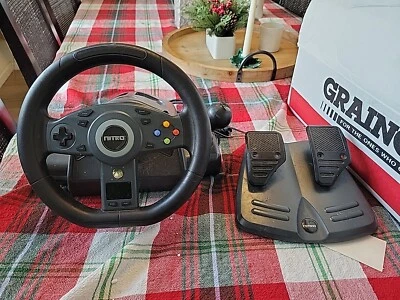 Xbox 360 Nitro Steering Wheel & Foot Pedal Includes Connecting Cables - Image 1 of 4