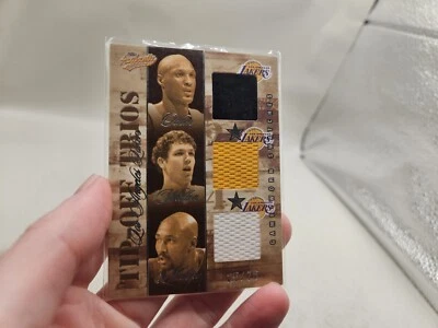 2004-05 Fleer Authentix Tip-Off Trios Jerseys 25 / 75 Odom Walton HOF LA Lakers  - Image 1 of 4